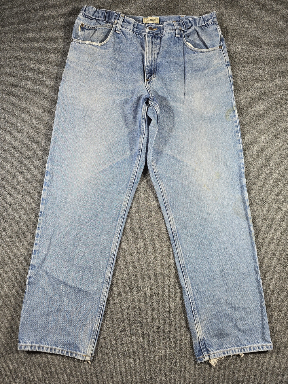 L.L. Bean Comfort Waist Straight Leg Jeans Men’s 36x32 Light Wash Denim